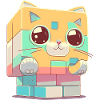 Cube kawaii cat