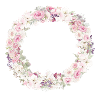 Flowers Circle Roses customizable