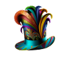 Bunter Karneval Hut Fasching Hut