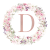 Customizable Monogram D Wreath