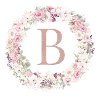 Customizable Monogram B Wreath