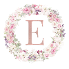 Customizable Monogram E wreath