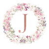 Customizable Monogram J Wreath
