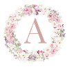 Customizable Monogram A wreath