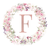 Customizable Monogram F Wreath