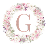Customizable Monogram G Wreath