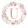 Customizable Monogram U Wreath