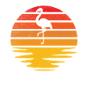Flamant rose Rétro