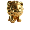 Lion Balloon - Gold
