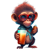 Monkeywitha drink