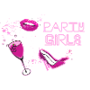 Party Girls,Font, Neon, Party,Stars,Party