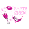 Party Crew,Pink Font,Neon,Party,Stars,Party