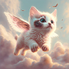 Sweet flying kitten