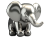 Ballon Eléphant - Argent