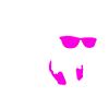 Rabbit with headphones and sunglasses