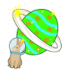 Rabbit Easter Easter Egg Space