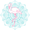 Flamingo-Mandala