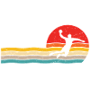 Handball retro handball player
