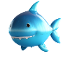Ballon Requin - Bleu