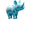 Ballon Rhino - Bleu