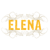 ELENA lettering decorated