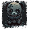 cute sad panda