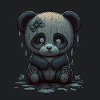 Panda triste mignon