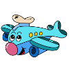 Bruce der Pilot – Cartoon Flugzeug