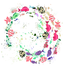 Schools of fish,fish,painting,blue,tropical fish