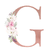 Customizable Monogram G Floral