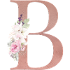 Customizable Monogram B Floral