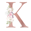 Customizable Monogram K Floral