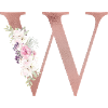 Personalisierbar Monogramm W Floral