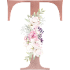 Customizable Monogram T Floral