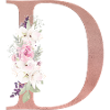 Personalisierbar Monogramm D Floral