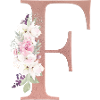 Customizable Monogram F Floral