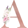 Personalisierbar Monogramm A Floral