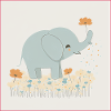 Blue elephant in Bloom