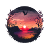 Sunset Birds