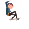Young Skateboard Skaters Cool