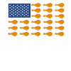 USA Flag Fried Chicken
