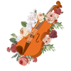 Violon Violoniste Fleur Florale