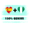 Spain and Nigeria flag 100% genius