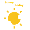 Sunny partly cloudy today