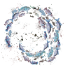 Schools of fish,fish,painting,blue,carp,retro