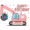 Bagger Kinder Happy Birthday Rosa