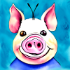 Funny Piggy Cartoon Design