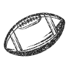 Outline of an American football