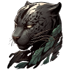 Head of a dark panther