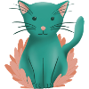 Cute kitten cat and nature